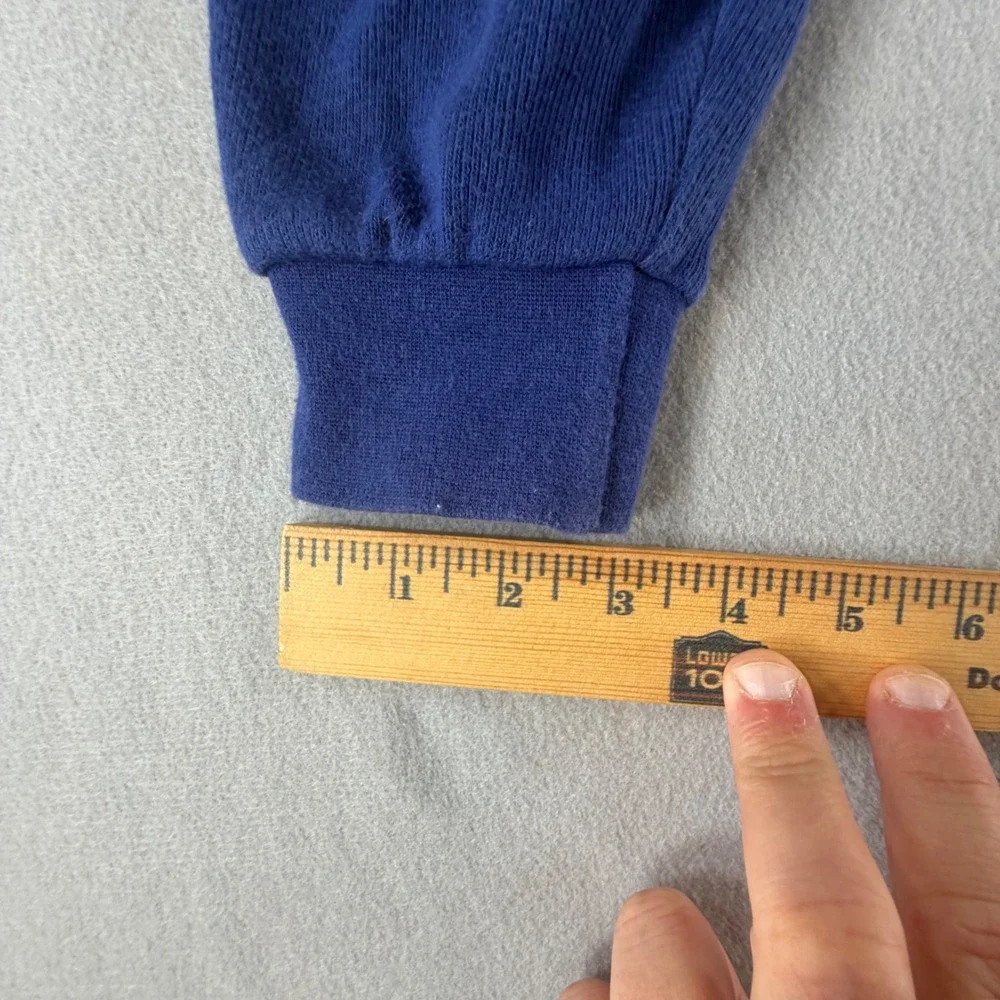 Vintage Knit Joggers Toddler 3T Blue Yellow Cotton Sweatpants Retro Streetwear